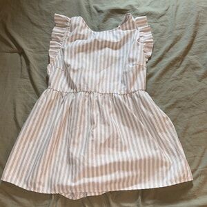 SHEIN White and Tan Striped Women’s Top